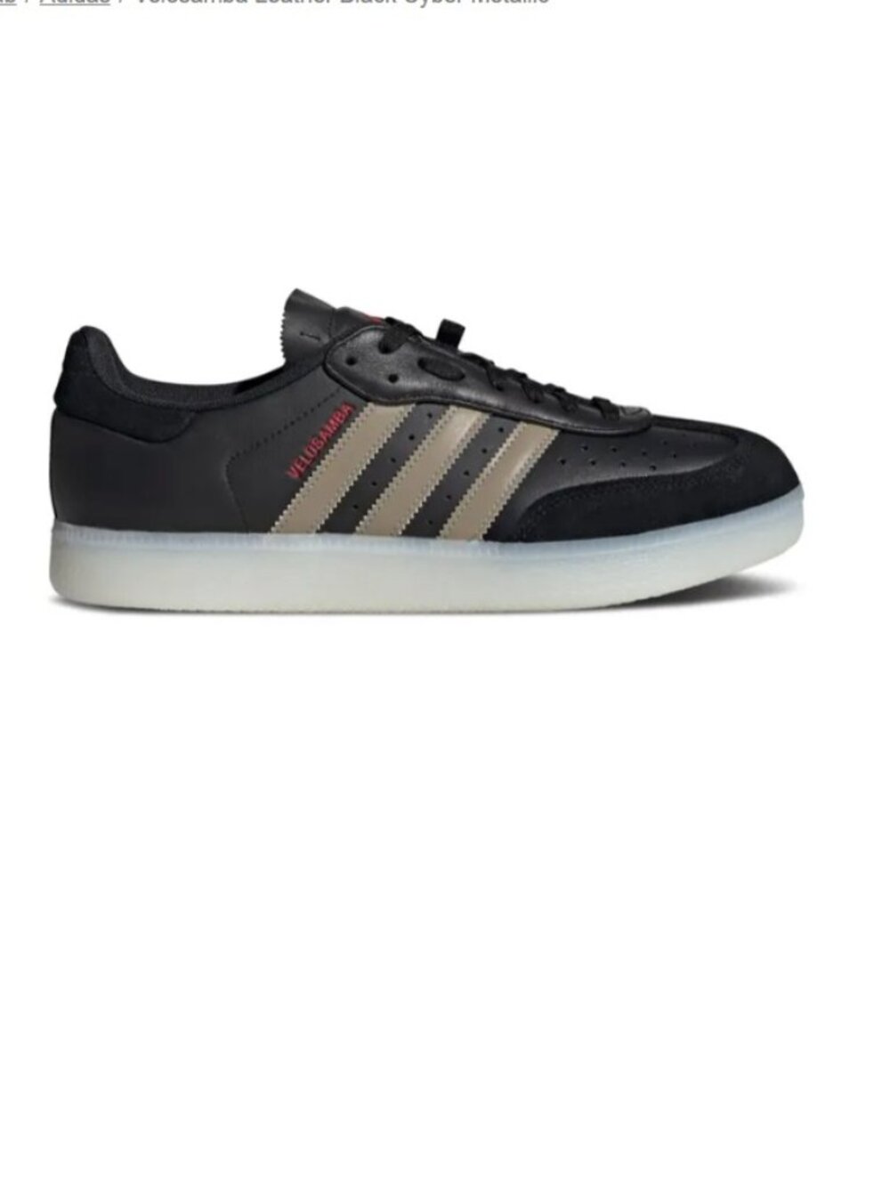 ADIDAS Velosamba Leather Core Black/Cyber Metallic/Pure Ruby Size 5M/7W NWT